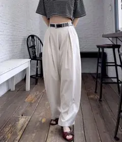 PAGEBOY web限定 コクーンパンツ ホワイト