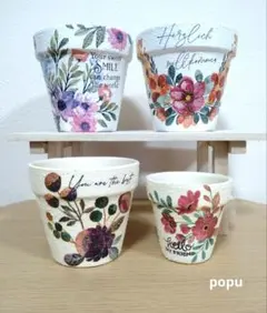 専用　リメイク鉢　お花 0_ee5f39d08af01174087356cf81b8