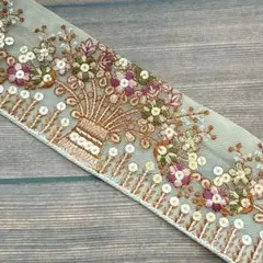 260.インド刺繍リボン 太幅 50cm