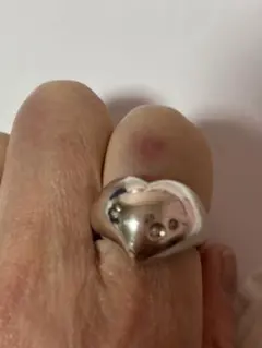 STAR JEWELRY15号•12gダイヤぷっくりハートリング SV925