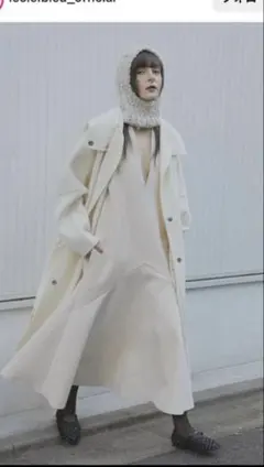 新品タグ付☆ ルシェルブルービックカラーコート LE CIEL BLEU（ルシェルブルー）の「Double Faced Big Pocket Coat