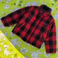 GAP 120cm アウトドアジャケット 120 赤・黒チェック
