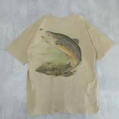 【希少】Woolrich トラウトフィッシュ Tシャツ フィッシング USA製