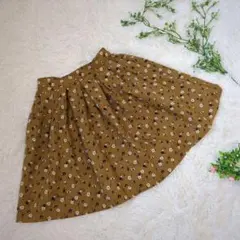 【アースミュージックアンドエコロジー】レディース　スカート　花柄　F　茶色