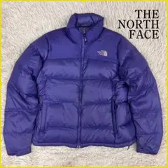 《美品》ザノースフェイス ヌプシ ダウンジャケット レディース 紫 85 (M)