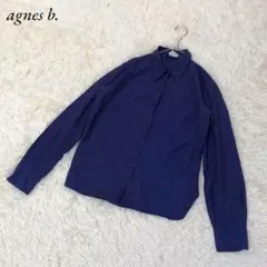 agnes b. アニエスベー 長袖シャツ レギュラーカラー 紫 ユニセックス