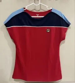 FILA テニスTシャツ レッド ネイビー