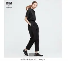 UNIQLO theory 感動タックイージーパンツ　新品未使用　ブラック　M