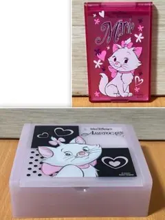 北箱　ディズニーマリージュエリーボックスアクセサリーケースコンパクトミラー手鏡