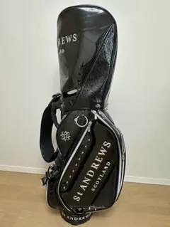 St ANDREWS キャディバッグ ブラック エナメル　ゴルフバッグ 黒のサムネイル