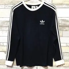adidas Originals トレフォイルロゴ刺繍 ロングスリーブTシャツ