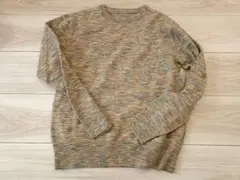 中古美品Adam et Ropeウール100%マルチカラーニット長袖サイズ40