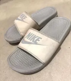 【値下】ナイキ NIKE ベナッシ サンダル 24cm グレー　ホワイト　ピンク