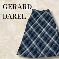 ジェラールダレル GERARD DAREL チェック フレアスカート ネイビーのサムネイル