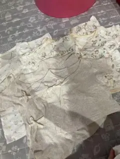 【6点セット】ベビー肌着コンビ 新生児〜70ロンパース赤ちゃん肌着 秋〜春