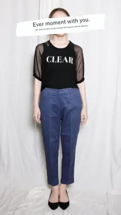 VISネイビーテーパードパンツ