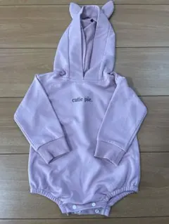 フード付きロンパース