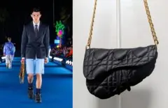世界47点限定 定価80万 DIOR × ERL カナージュ サドルバッグのサムネイル