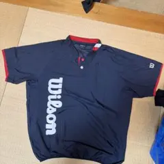 Wilson 半袖　シャカシャカMedium ネイビー/レッド