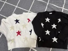 星柄セーター2色セット