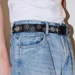 ヴィンテージ ベルト Y2K アメカジ レザー ロック ユニセックス