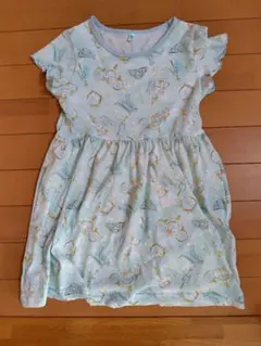 水色　シンデレラ風　フリル袖ワンピース 120
