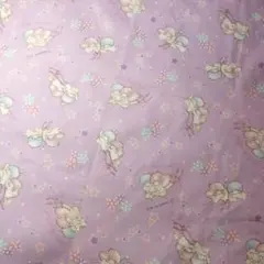 薄紫色キャラクター柄生地 キキララ