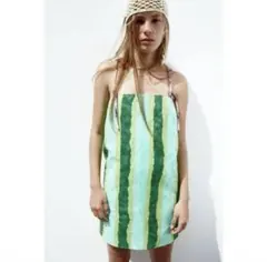 新品　ZARA ザラ　キャミソール　キャミワンピース　ワンピース　リネン　人気