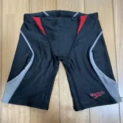 Speedo 競泳水着 FINA認証 黒赤　140 男の子用
