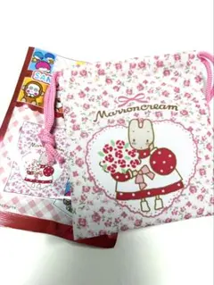 キャンドゥ　セリア　サンリオ　プチ巾着　マロンクリームのサムネイル