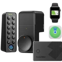 【新品】SwitchBot スマートロックProドアロックセット指紋認証カバー付