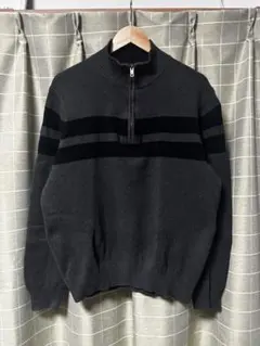 Tommy hilfiger ハーフジップニットセーター グレー