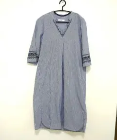 ★サマンサモスモスブルー ストライプワンピース