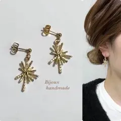 結晶　ハンドメイド　ピアス　イヤリング