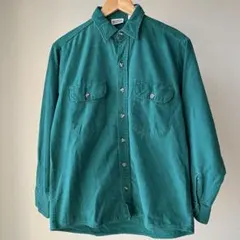 マ*☆様 90s　ポロラルフローレン　シルクリネン　ワークシャツ　ターコイズブル マ*☆様 90s ポロラルフローレン シルクリネン ワークシャツ