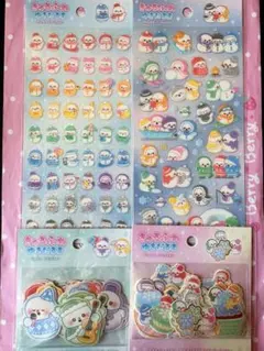 【新作】セリア❤︎キャンドゥ❤︎GAIA❤︎きゅるふわゆきだるま❤︎シール❤︎4種
