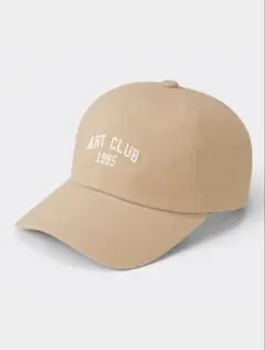 GU 起毛ツイルベースボールキャップ　ベージュ
