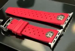 Apple Watch クロスベルト 22mm幅 (高級仕様)-レッド