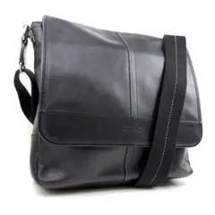 【美品】COACH ショルダーバッグ F70663 オールレザー A4収納可 黒