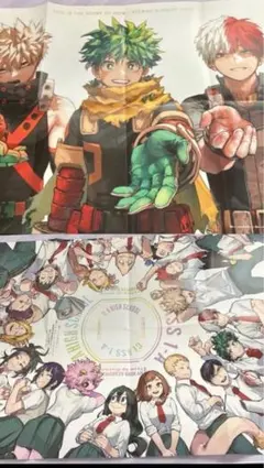 最安値♪ メルカリ便発送‼︎ ヒロアカ 両面ポスター 2枚セット 最強