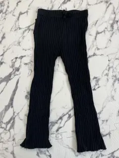 ZARA ブラックリブ編みボトムス 3-4歳　104㎝