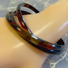 鼈甲5㍉3連ブレスレット
