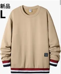トレーナー メンズ 秋服 長袖tシャツ おしゃれ 切り替え ゆったり Lのサムネイル