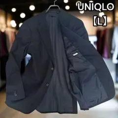 良品★UNIQLO【ユニクロ】テーラードジャケット レギュラーフィット黒L