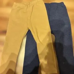 フリースパンツ 90cm イエロー ネイビー 2色セット