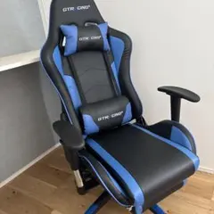 引き取りのみ　GTRacing ゲーミングチェア 青