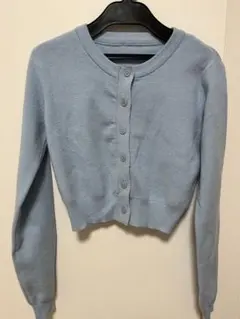 GRL グレイル　ショート丈カーディガン　ブルー