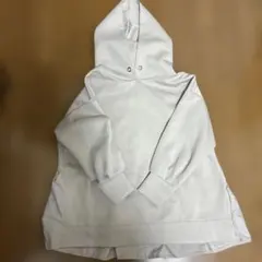 ライトグレー フード付き パーカー