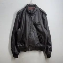 619 MEMBERS ONLY Leather Bomber 44 Brown