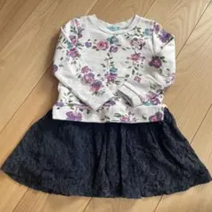 【専用】hakka kids 花柄トップスとレーススカート 100cm